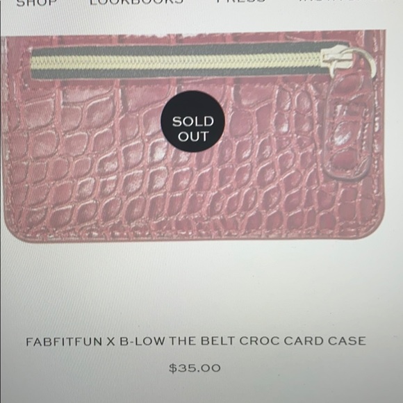 Fabfitfun B-Low the Belt Croc Card Print Case - Picture 3 of 3